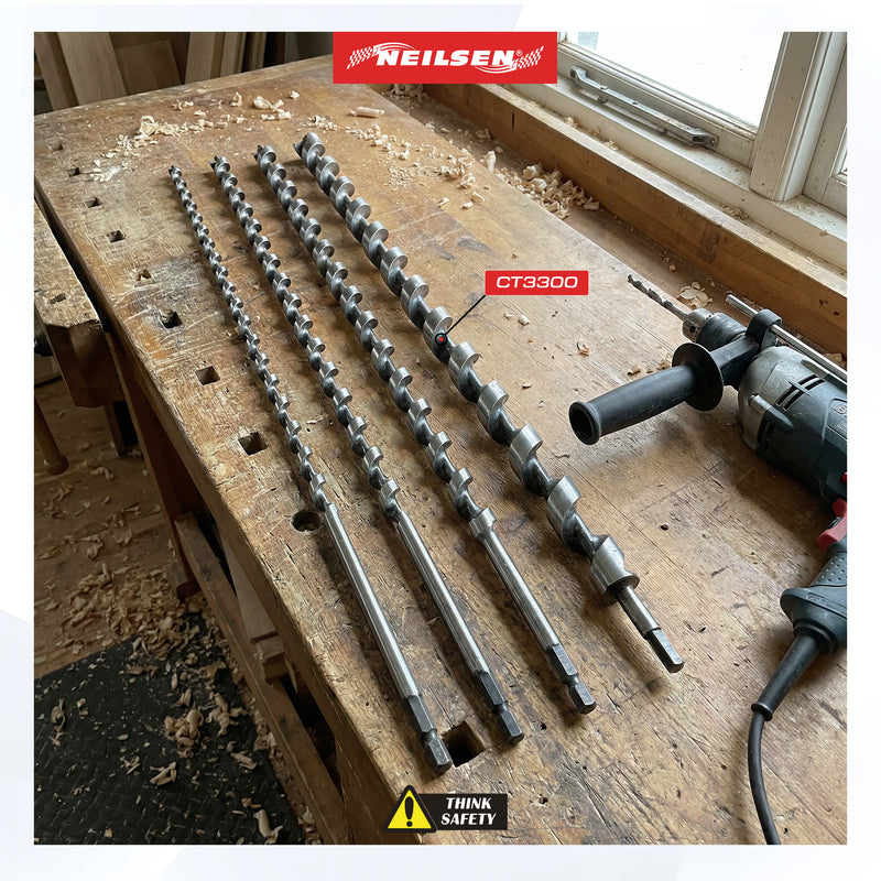 CT3300  - 4pc Auger Drill Set 600mm Long