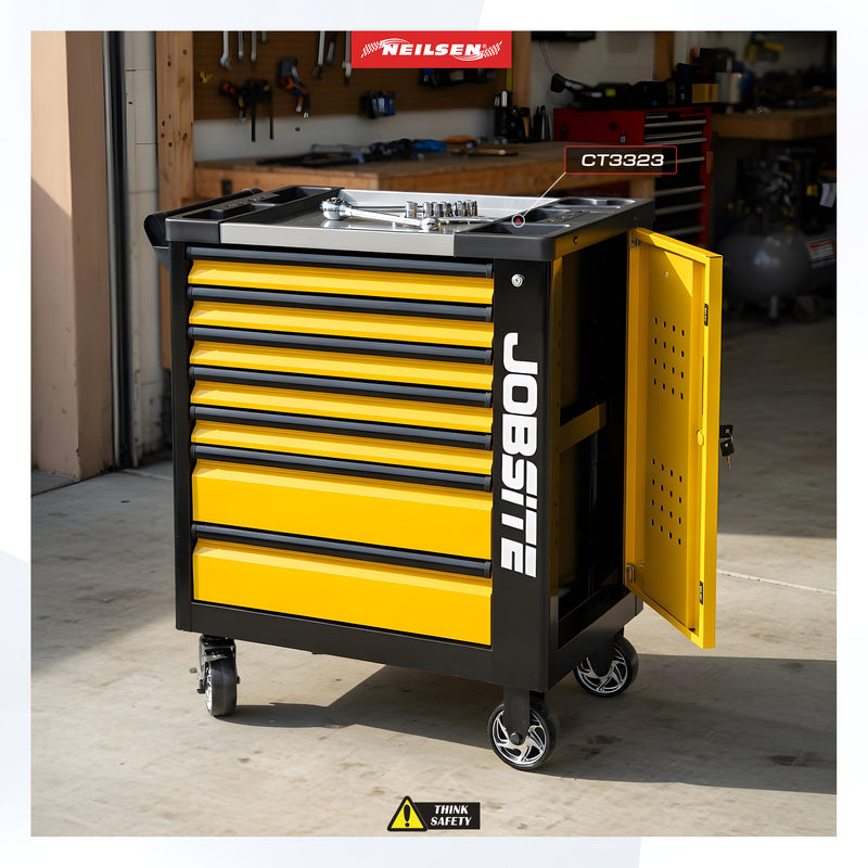 CT3323 - Jobsite Roller Tool Cabinet With 7 Drawers and 270-Piece Set