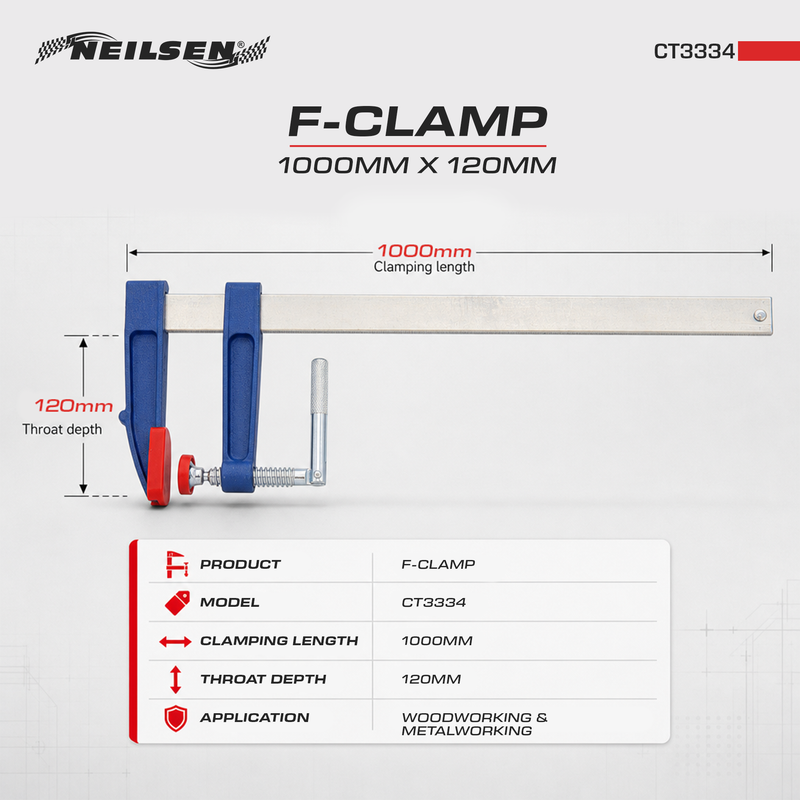 CT3334 - F-Clamp 1000 x 120mm