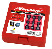 CT3353 - 6pc 1/2in DR Spline Bit Set