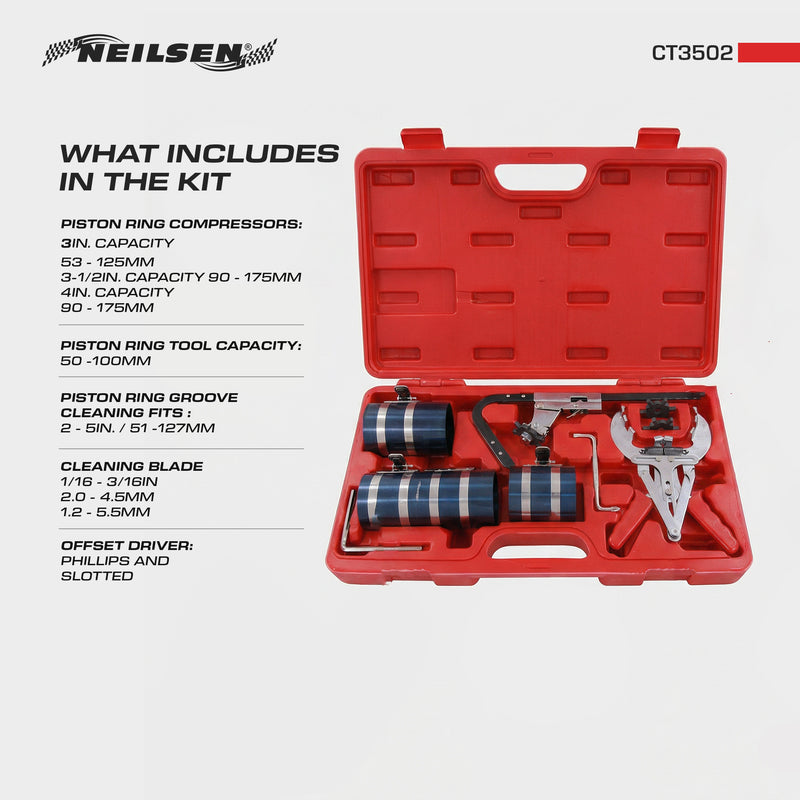 CT3502 - 11pc Piston Ring Compressor Set