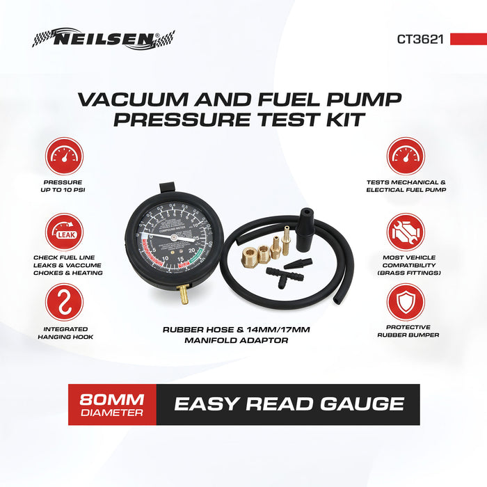 CT3621 - Vacuum and Fuel Pump Pressure Test Kit