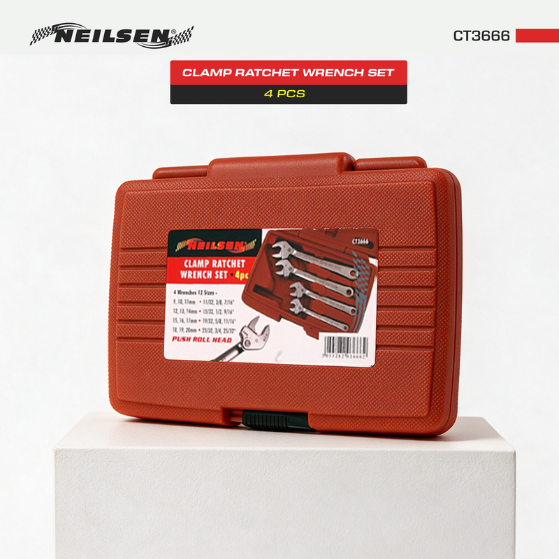 CT3666 - 4pc Clamp Ratchet Wrench Set