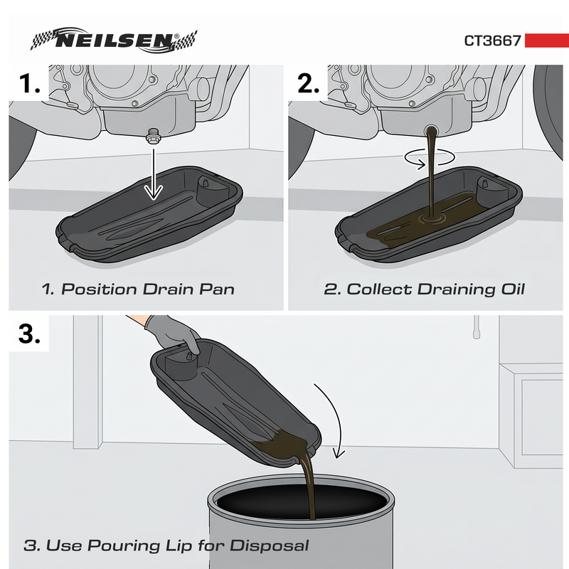 CT3667 - Oil Drain Pan - 2Ltr for Motorcycles