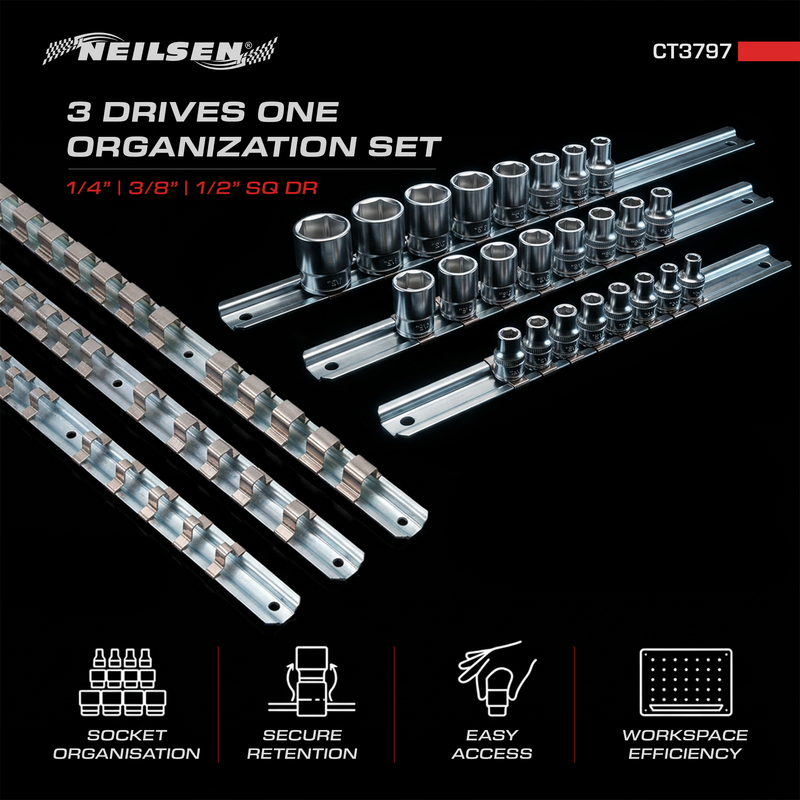 CT3797 - 3pc Socket Rail Set