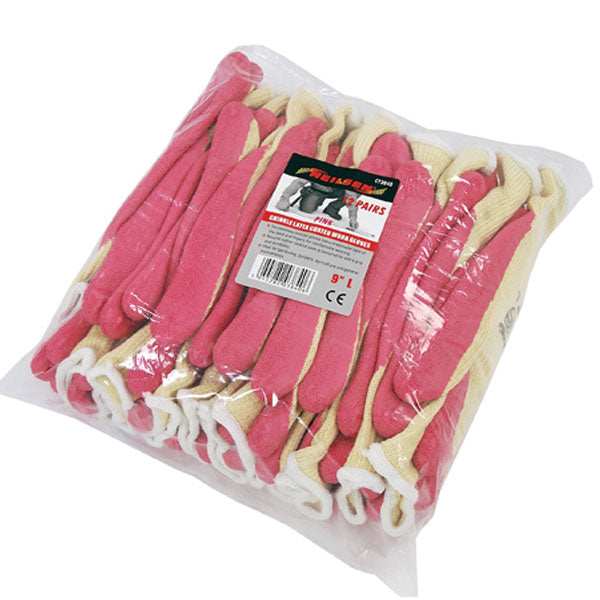 CT3840 - 12 Pairs Of Crinkle Latex Work Gloves Size 9 Large