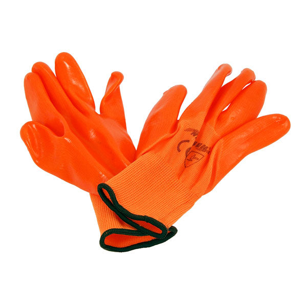 CT3844 - 12 Pairs Of PVC Work Gloves Size 9 Large