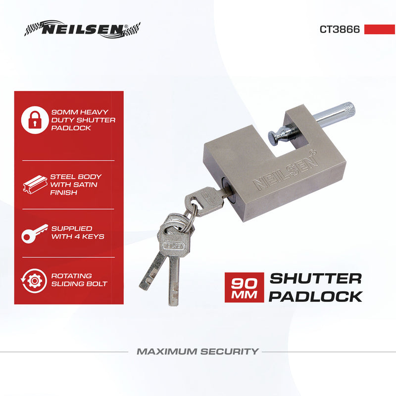 CT3866 - Heavy Duty Shutter Padlock 90mm