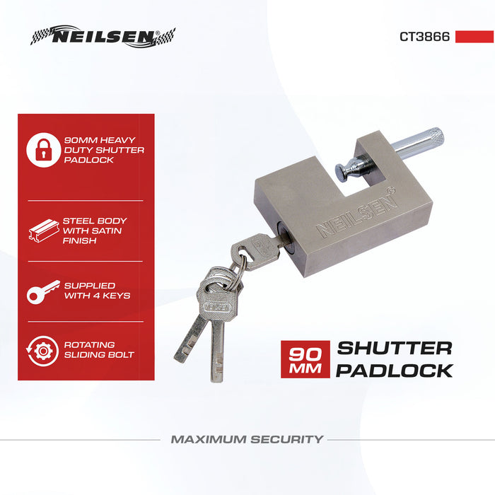 CT3866 - Heavy Duty Shutter Padlock 90mm