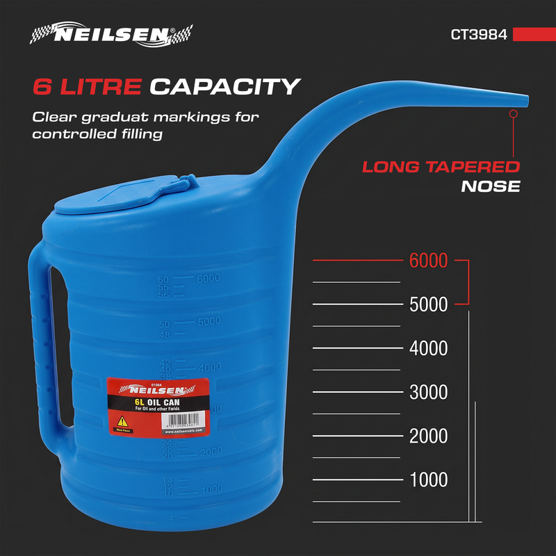CT3984 - Oil Can - 6 Litre with Long Nose