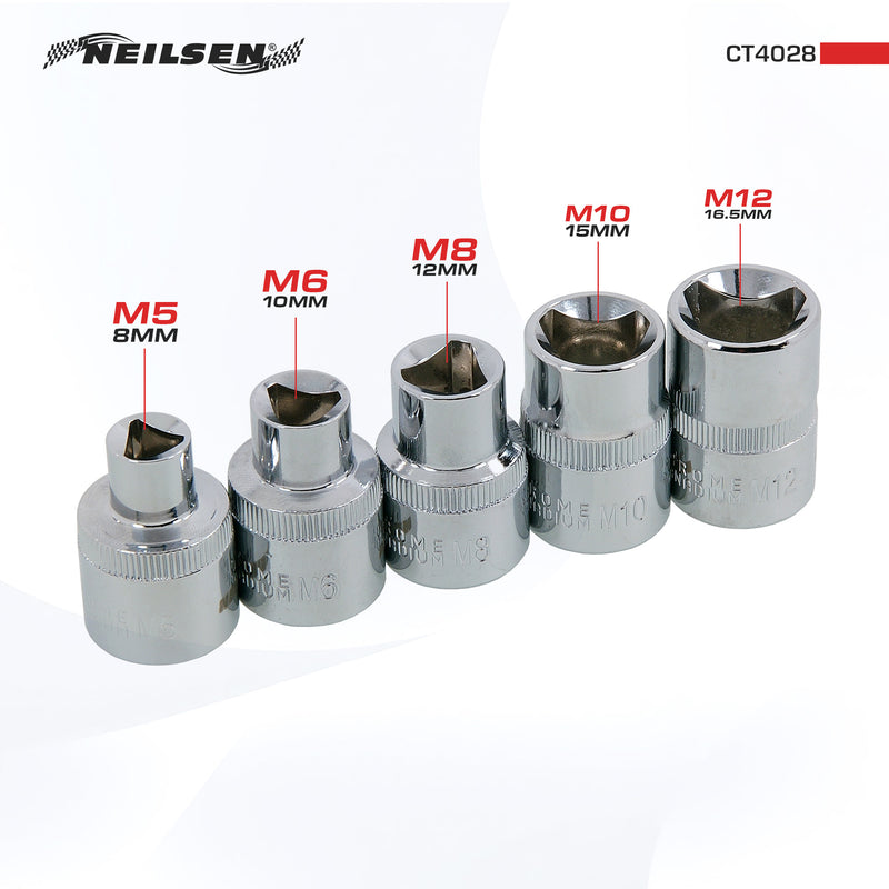 CT4028 - 5pc 1/2in Dr Tri-Point Socket Set for Bosch Injector Pumps