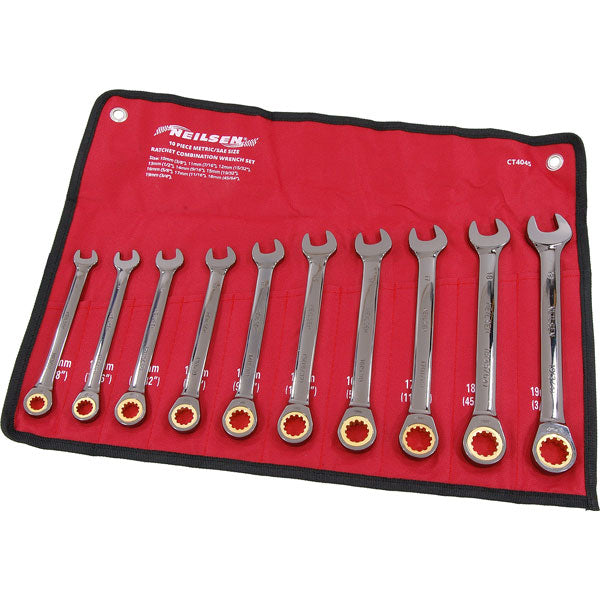 CT4045 - 10pc Ratchet Combination Wrench Set