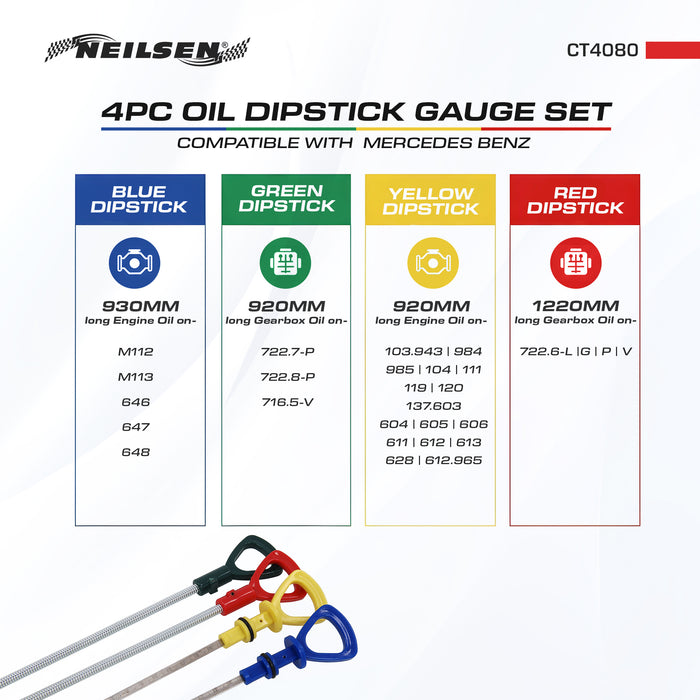 CT4080 - 4pc Mercedes Oil Dipstick Set