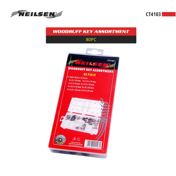 CT4103 - 80pc Woodruff Key Set - Assorted
