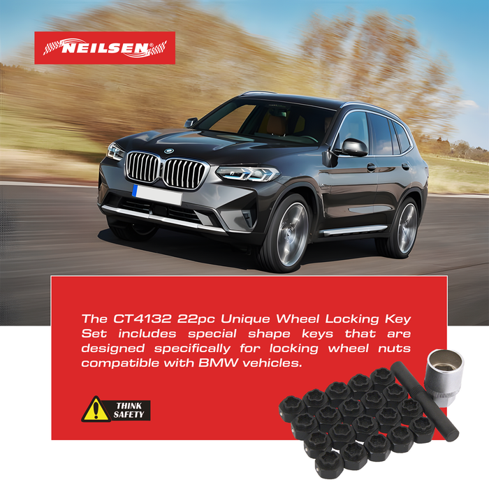 CT4132 - 22pc Locking Wheel Nut Key Set - BMW