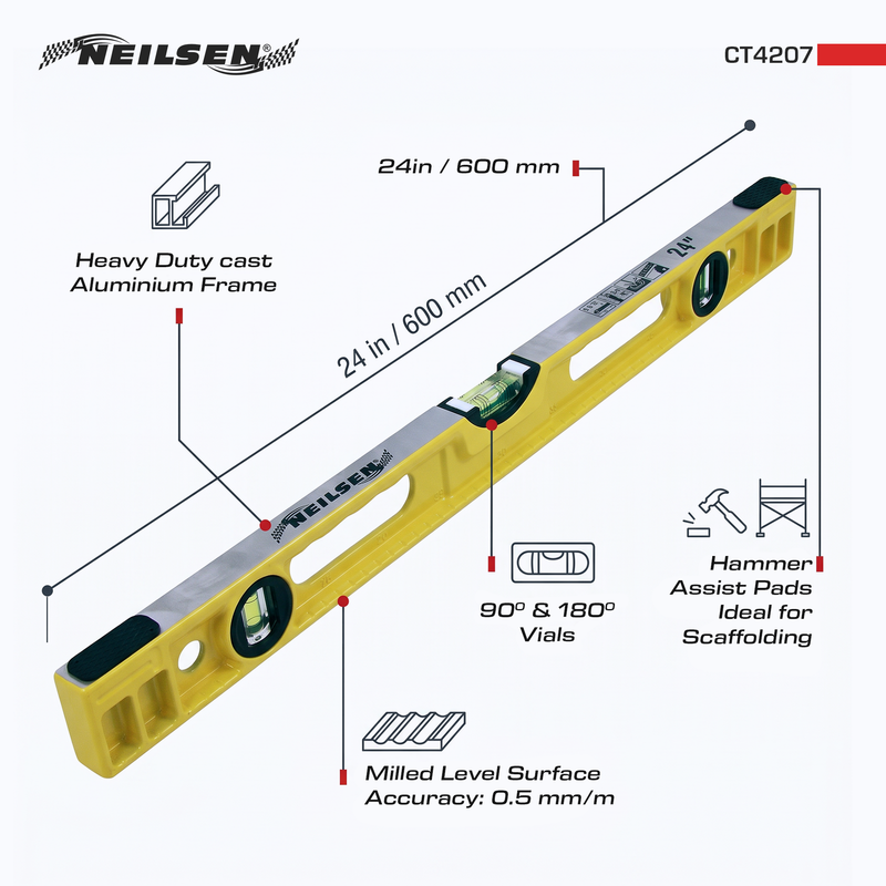 CT4207 - 24in Heavy Duty Spirit Level