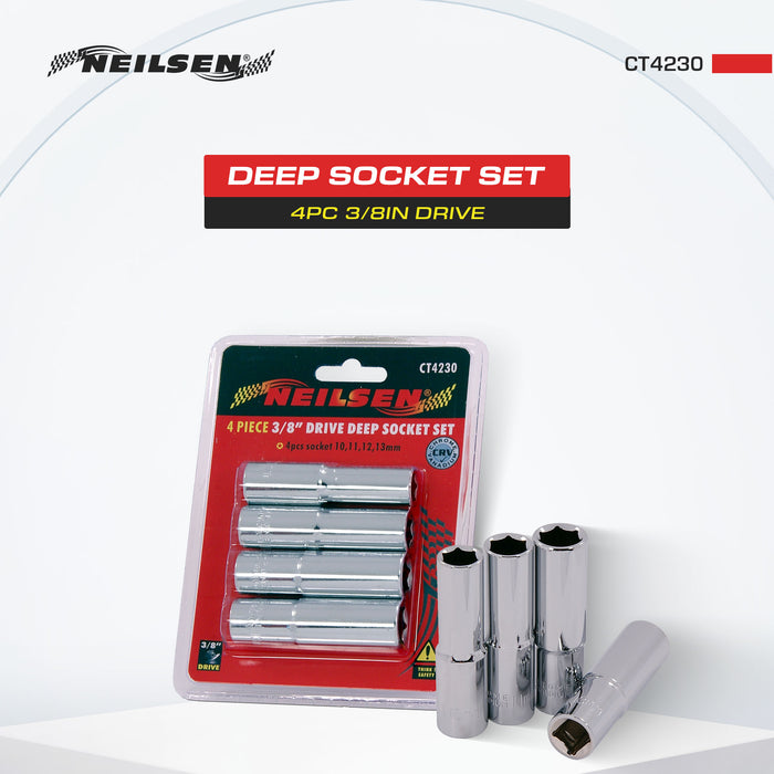 CT4230 - 4pc 3/8in Drive Deep Socket Set