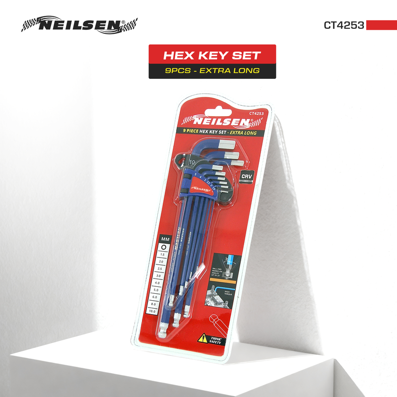 CT4253 - 9pc Extra Long Hex Key Set