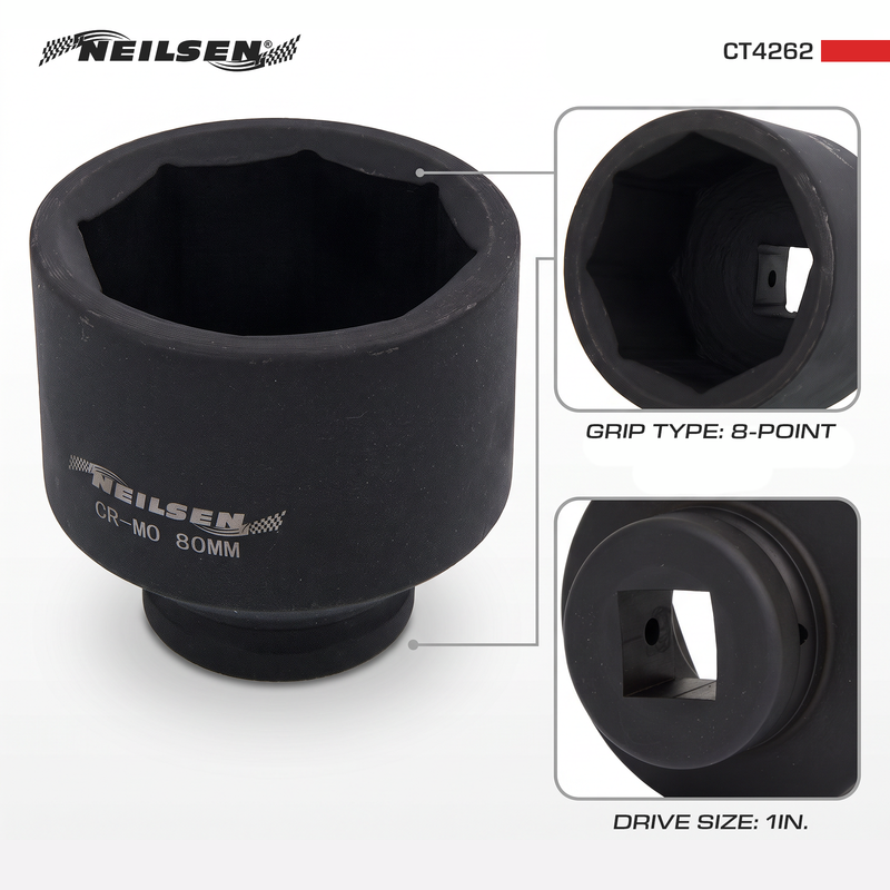 CT4262 - 1in Dr Hub Nut Socket For Scania - 80mm