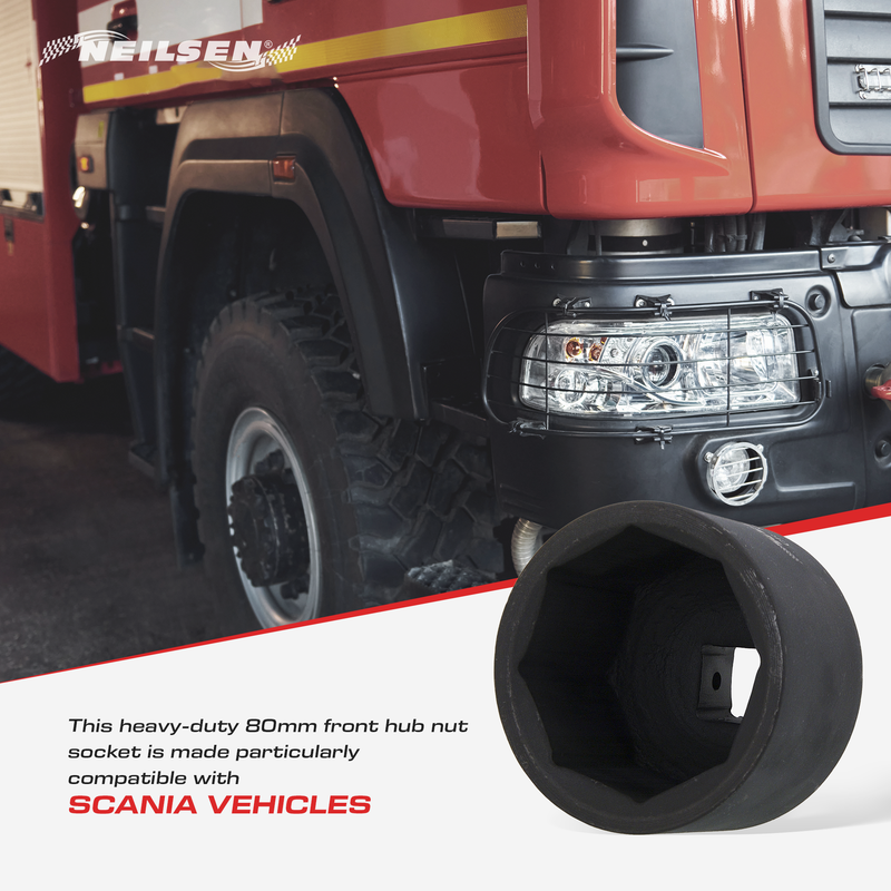 CT4262 - 1in Dr Hub Nut Socket For Scania - 80mm