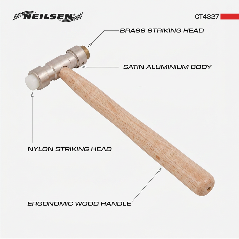 CT4327 - Hobby Hammer with Interchangeable Brass and Nylon Heads