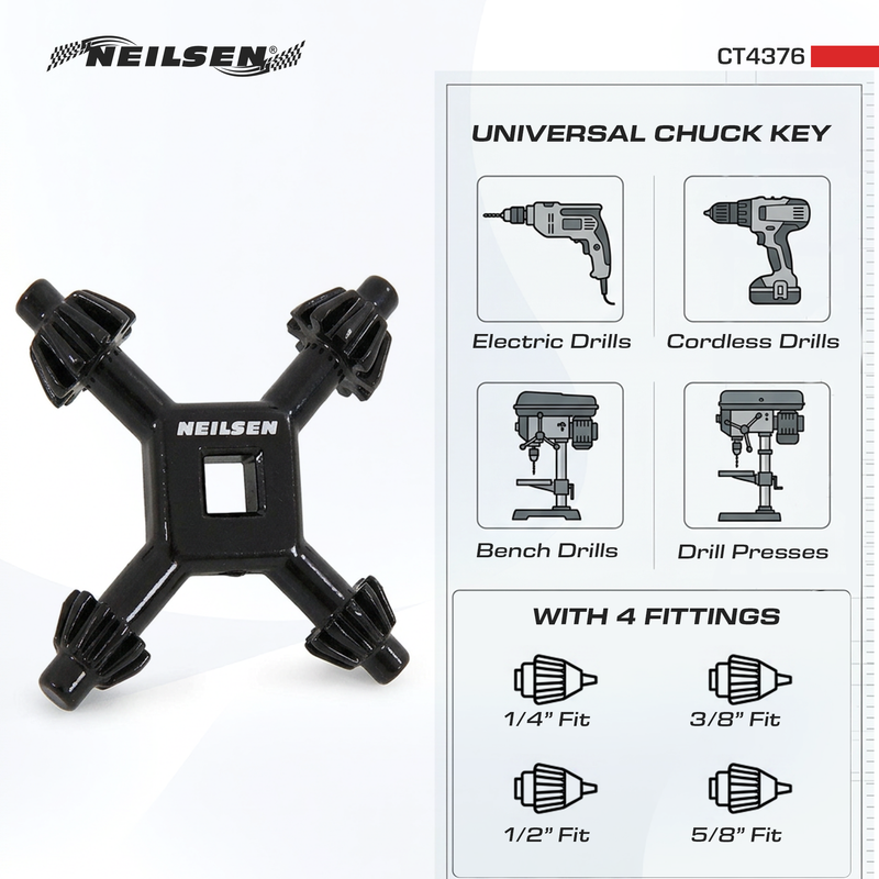 CT4376 - 4-in-1 Drill Chuck Key