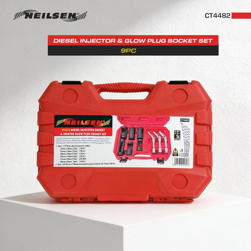 CT4482 - 9pc Diesel Injector and Glow Plug Socket Set