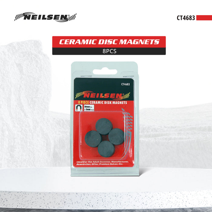 CT4683 - Ceramic Disc Magnets 8pcs