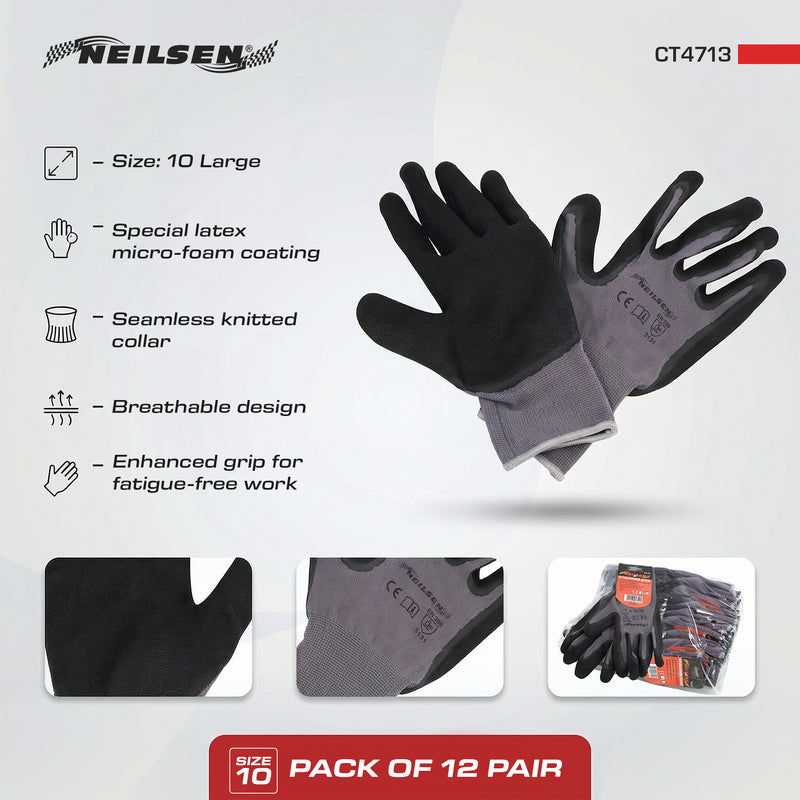 CT4713 - Nylon Spandex Gloves Size 10 Extra Large Pack of 12 Pair