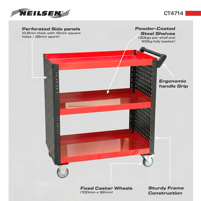 CT4714 - Tool Cart 3 Shelves