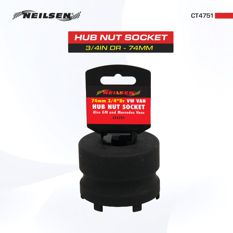 CT4751 - 3/4in Dr Hub Nut Socket - 74mm