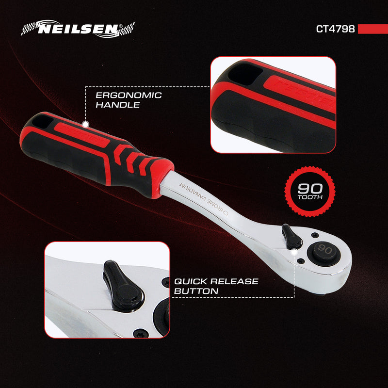 CT4798 -  Ratchet 1/2in Drive Reversible 90 Tooth