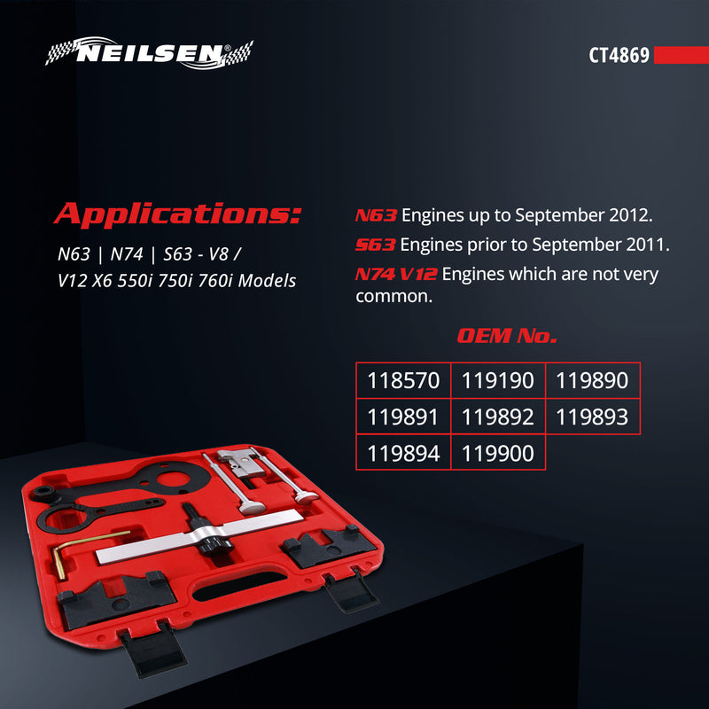 CT4869 - Timing Tool Set - BMW - N63 / N74