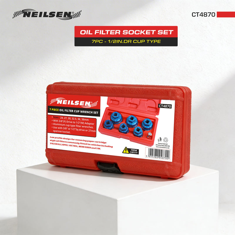 CT4870 - 7pc 1/2in.Dr Oil Filter Socket Set