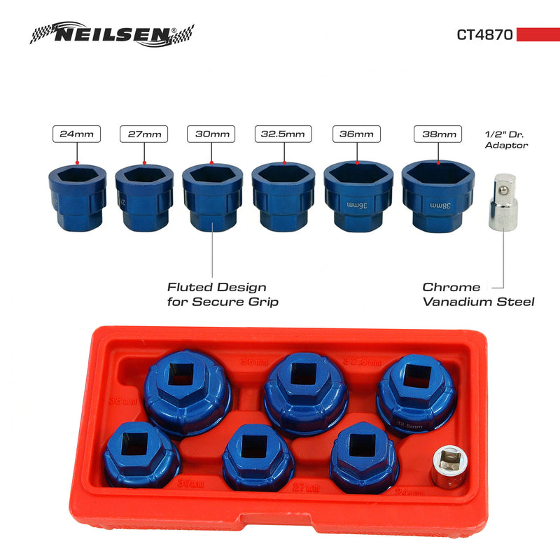 CT4870 - 7pc 1/2in.Dr Oil Filter Socket Set
