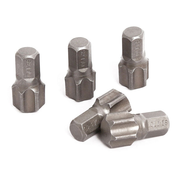 CT4947 - 5pc Star Bit Set T70 x 30mm 10mm Hex Shank