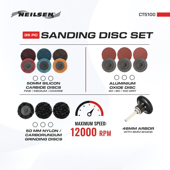 CT5100 - 35pc Sanding Disc Set