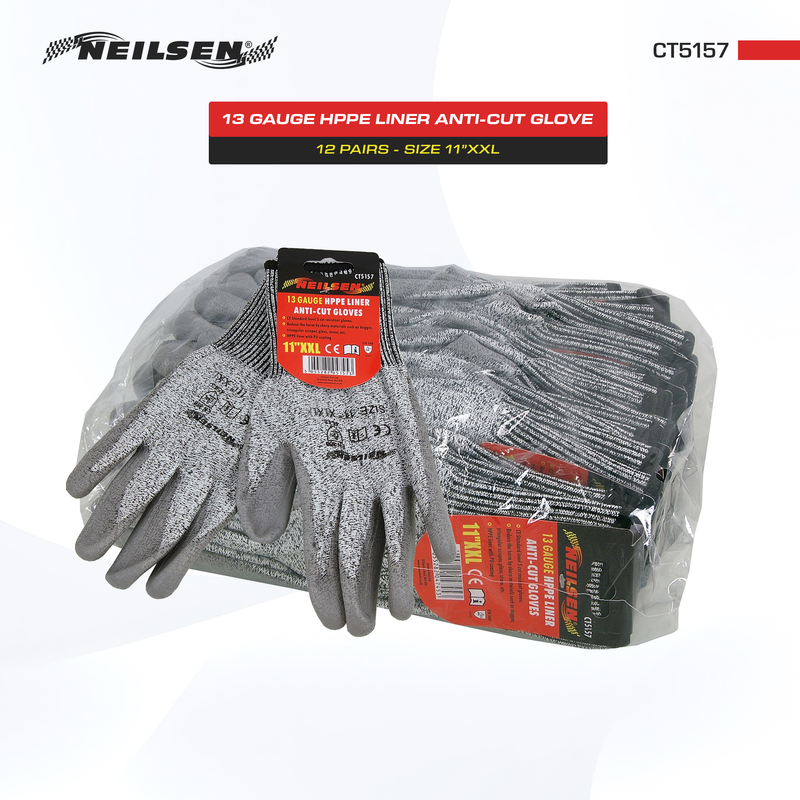CT5157 - Anti-Cut HPPE Gloves - Size 11 XX Large  12 PAIRS
