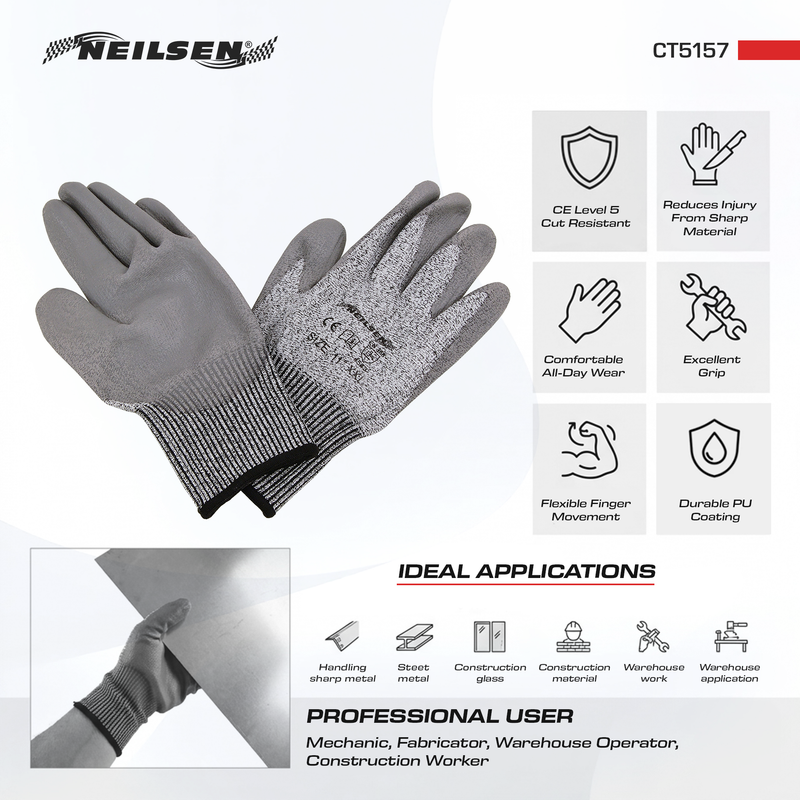 CT5157 - Anti-Cut HPPE Gloves - Size 11 XX Large  12 PAIRS