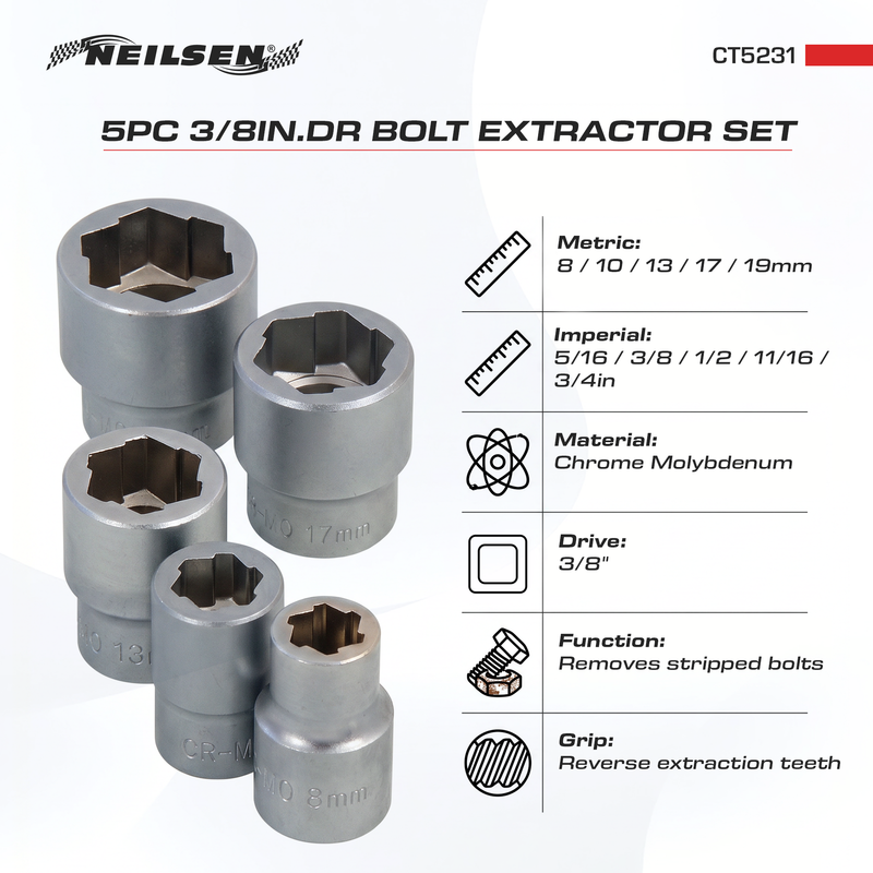 CT5231 - 5pc Bolt Extractor Set