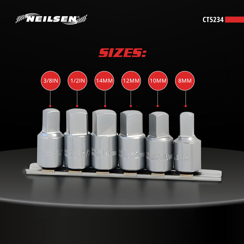 CT5234 - 6pc Oil Sump Plug Key Set