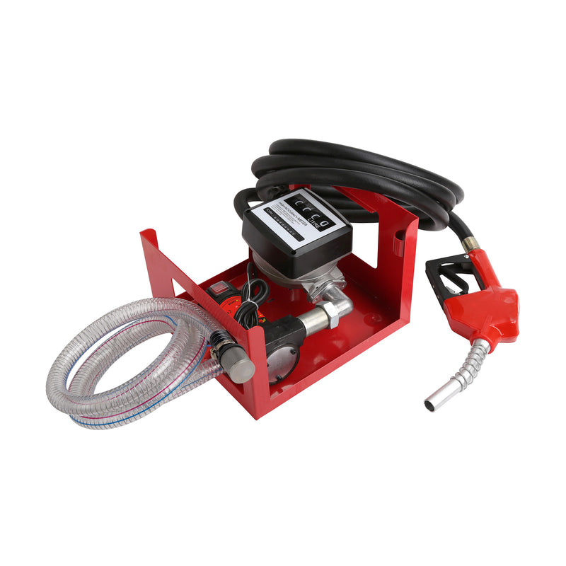 CT5261 - 12v Diesel Fuel Pump with Hose / Nozzle / Flow Meter and Self Priming Gun