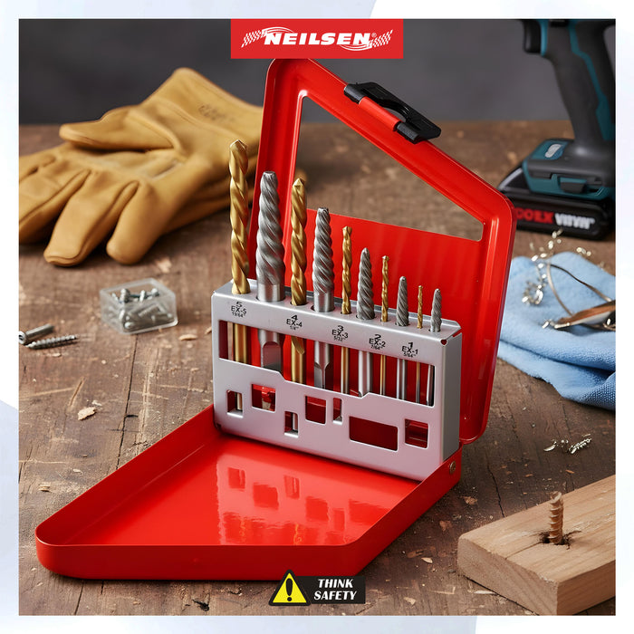 CT5273 - 10pc Combination Screw Extractor and Drill Set