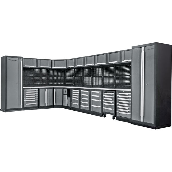 CT5453 - 35pc Deluxe Garage Tool & Equipment Storage Unit Grey with LED Light Fitting