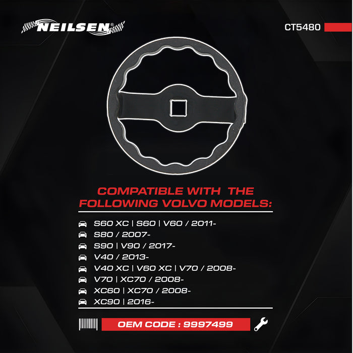 CT5480 - Oil Filter Cap Wrench - Volvo