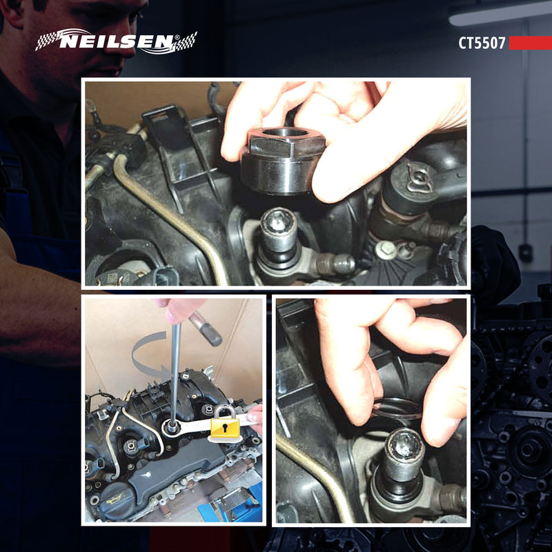 CT5507 - Master Injector Extractor Kit with 10 Ton Hydraulic Cylinder