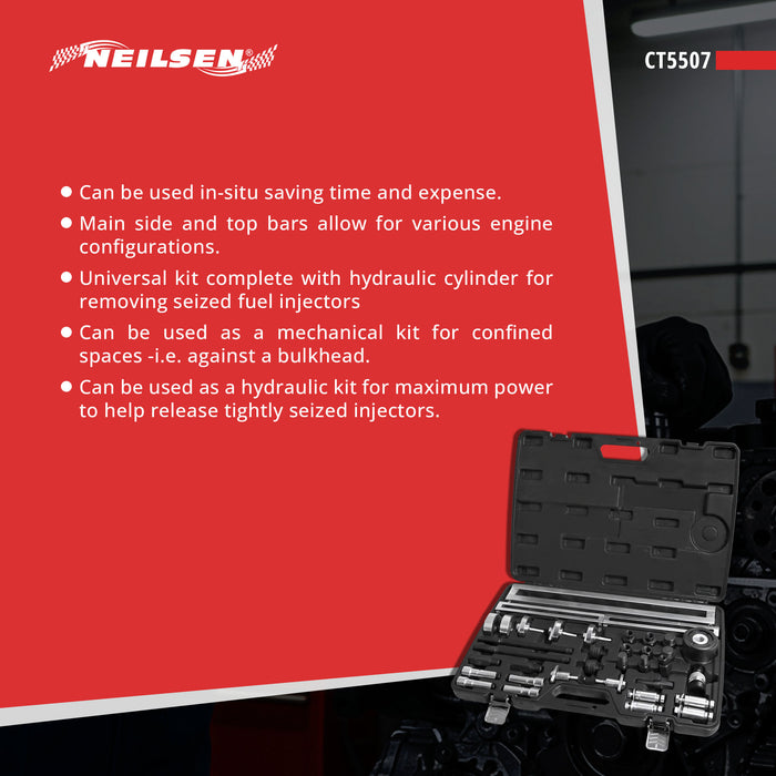 CT5507 - Master Injector Extractor Kit with 10 Ton Hydraulic Cylinder