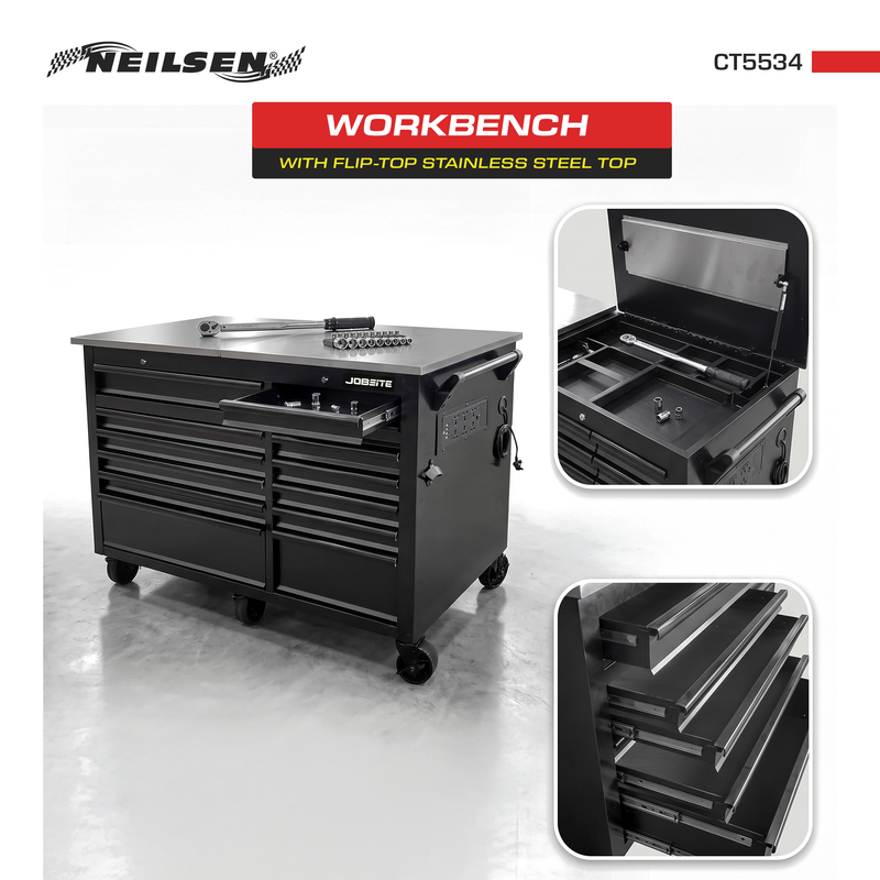 CT5534 - Stainless Steel Top Mobile Workbench 61 Inch