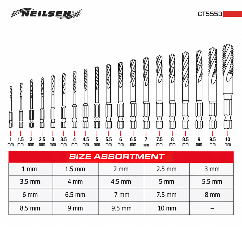 CT5553 - 19pc HSS Cobalt Drill Set