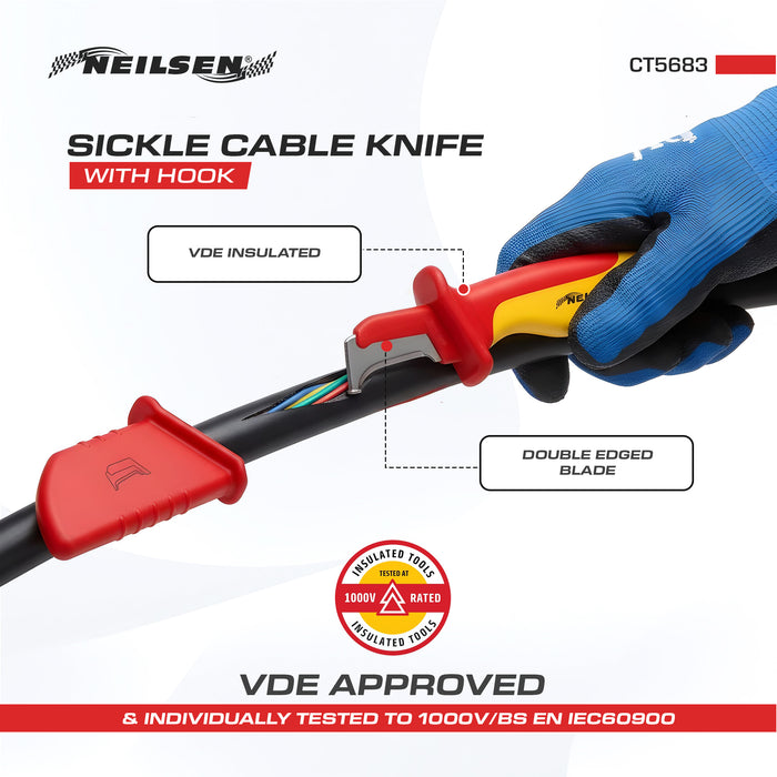 CT5683 - VDE Cable Knife With Hook